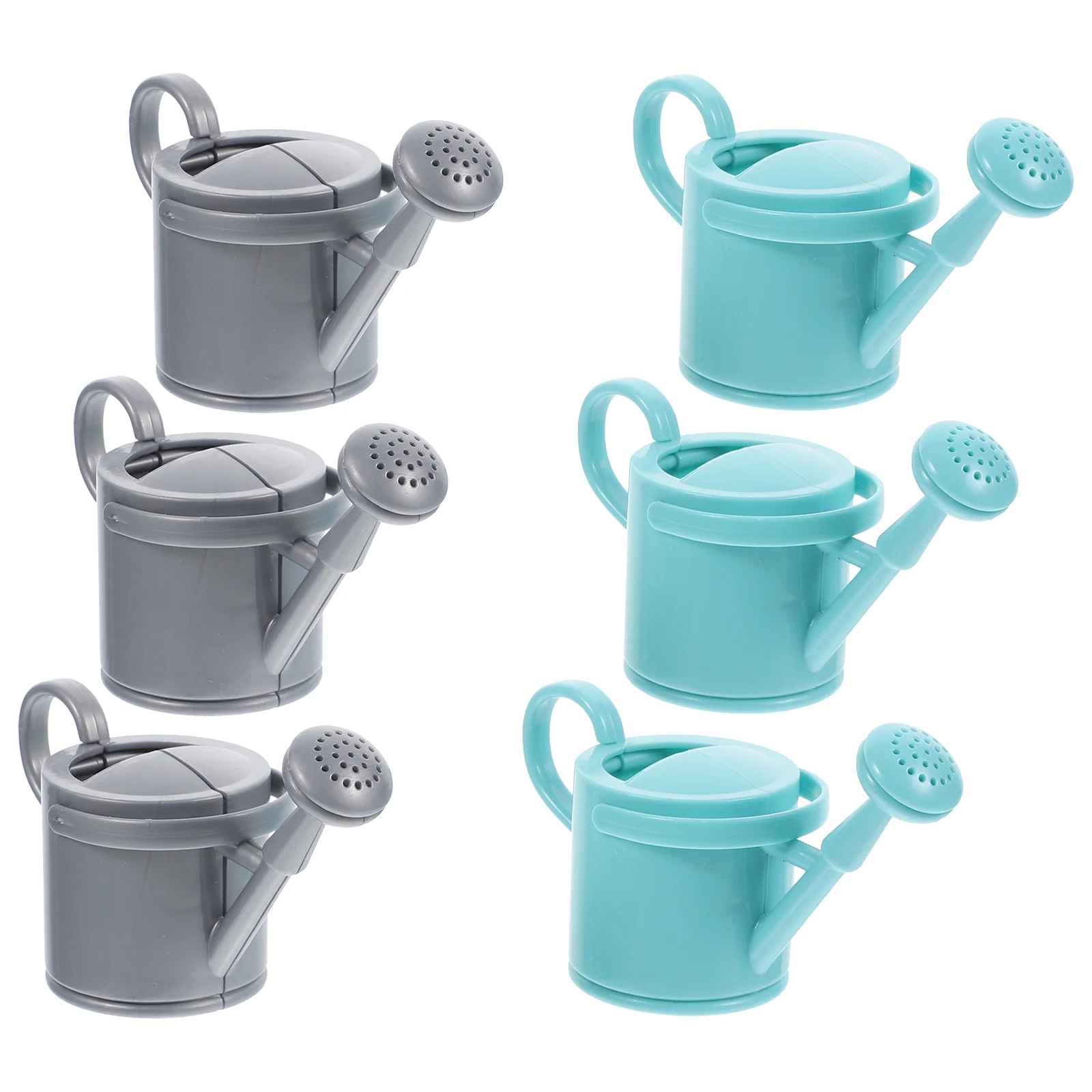 

6 Pcs Small Shower Garden Miniatures Child Outdoor Playsets Watering Can Abs Plastic Cans Toy