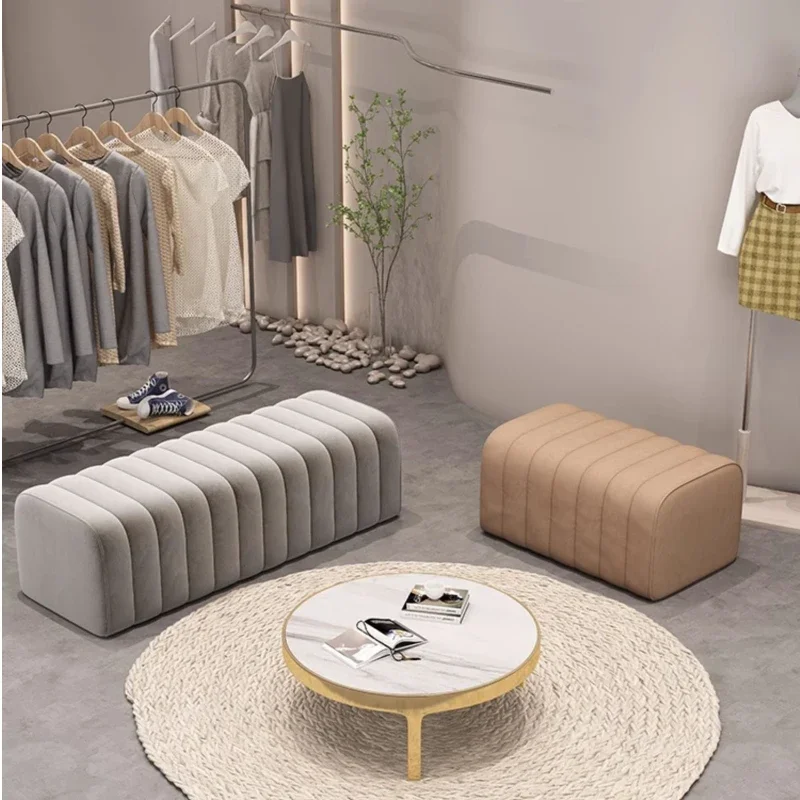Магазин одежды Примерочная Прямоугольный диван Табурет для хранения в дом