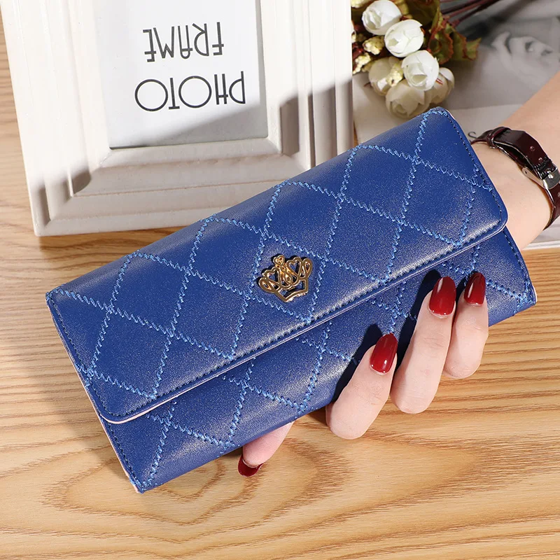 

NEW Women Wallet Lady Clutch Leather Plaid Hasp Female Wallets Long Length Card Holder Phone Bag Money Coin Pocket Ladies Purses