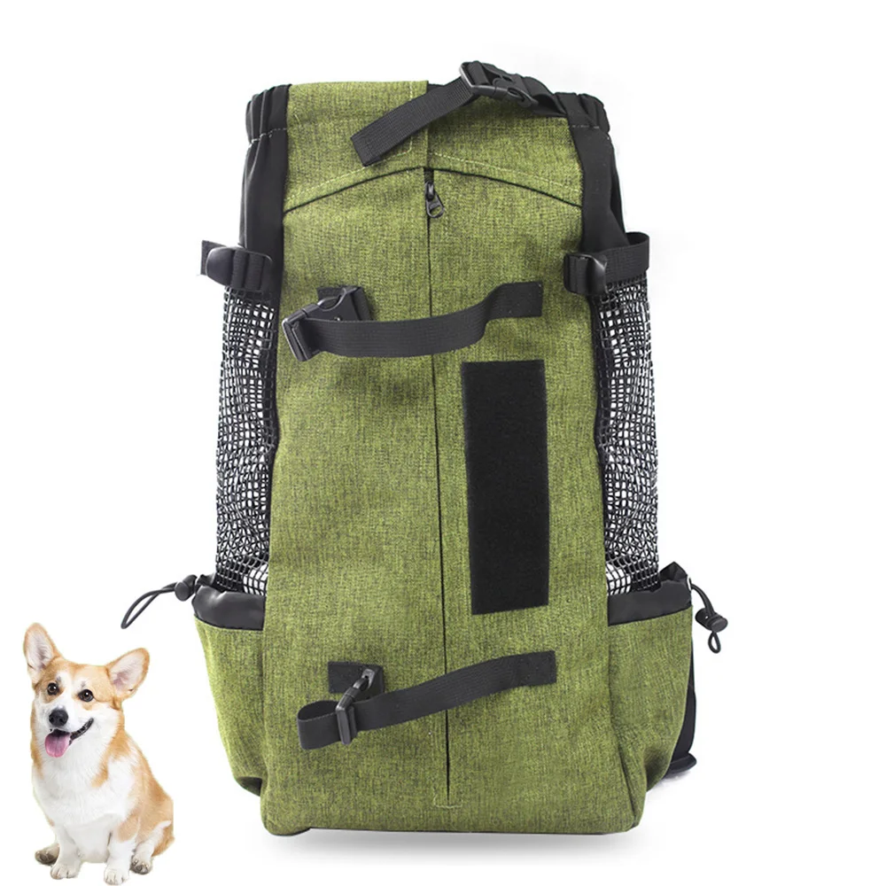 

Double Shoulder Pet Bag Medium Size Dog Bag Outdoor Riding Backpack Corgi Out Portable Pet Chest Backpack