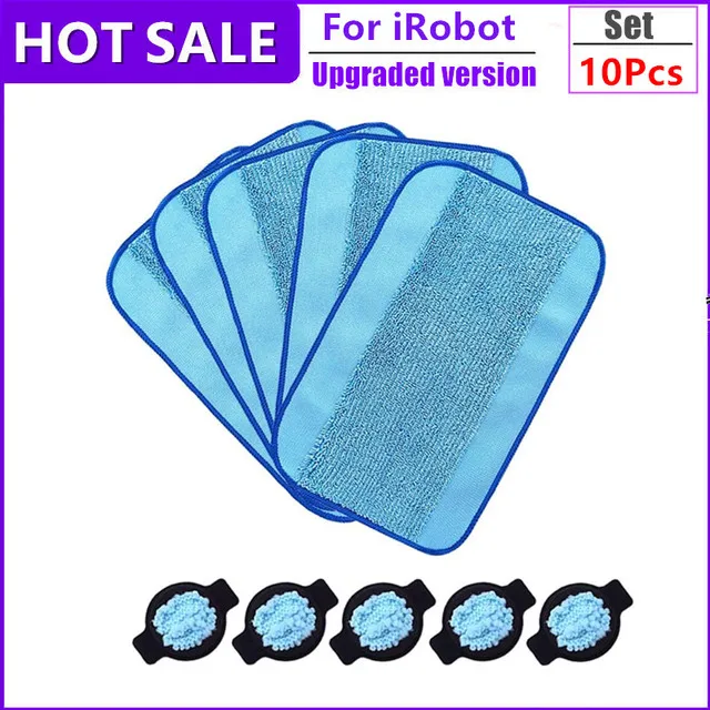 

Ткань для влажной и сухой швабры, крышка для фитиля воды для iRobot Braava 320 380T 390 390T Mint 4200 5200 5200C, запасные части для робота-пылесоса