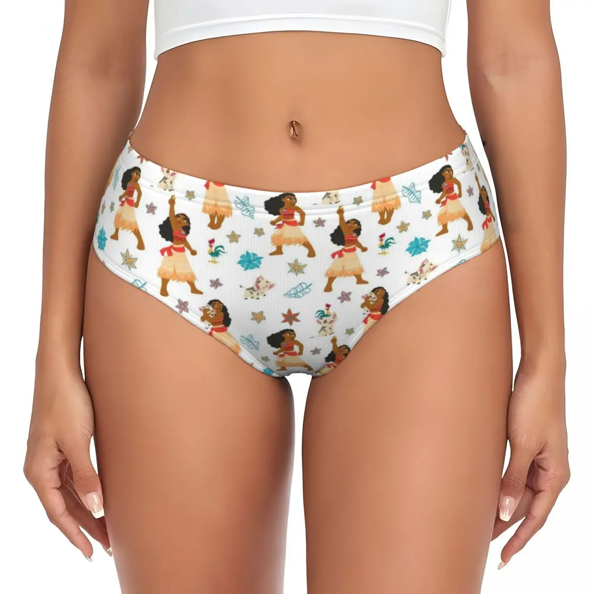 Женские забавные трусики Моаны в стиле аниме на заказ удобные трусы нижнее белье