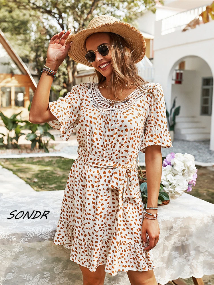 

Кружевное платье, женское летнее лоскутное платье 2022, сексуальное повседневное модное женское платье