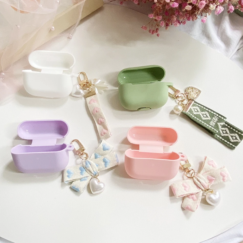 

Модный холщовый чехол для airpods pro / airpod 3rd / airpods 1/2, брелок с подвеской и мягкий силиконовый чехол для наушников air pods, чехол, чехлы