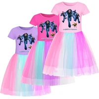 2022 summer girls short skirt dress new buzz lightyear princess lace costume t shirt kids birthday gift party dress
