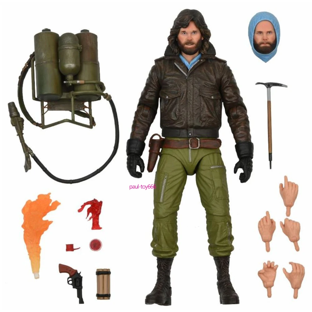 

7-дюймовая экшн-фигурка The Thing Eery MacReady Flamethrower Deluxe, подвижная фигурка, игрушка # nec018