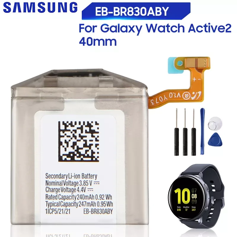 

NEW2023 Original Replacement Battery EB-BR830ABY For Samsung Galaxy Watch Active2 40mm SM-R835 SM-R830 Genuine Battery 247mAh