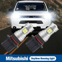2pcs led daytime running light p13w canbus error free drl bulb lamp for mitsubishi mirage outlander 3 2012 2015 shogun sport
