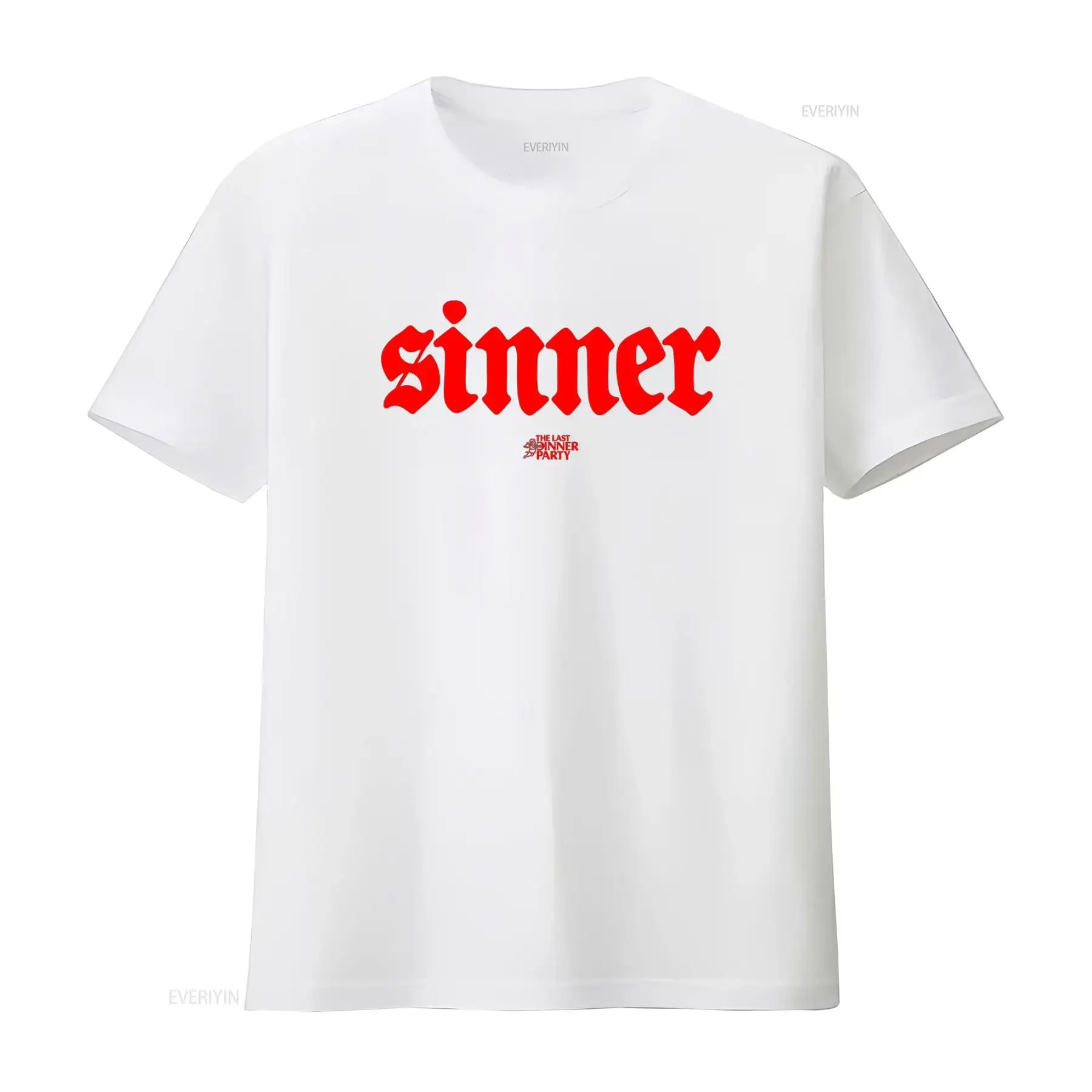Фото Футболка The Last Dinner Party Sinner, черная, доступна в размерах S-5XL, с бесплатной доставкой по Великобритании, винтажная, с эффектом потертости, дышащая, с графическим принтом. №3