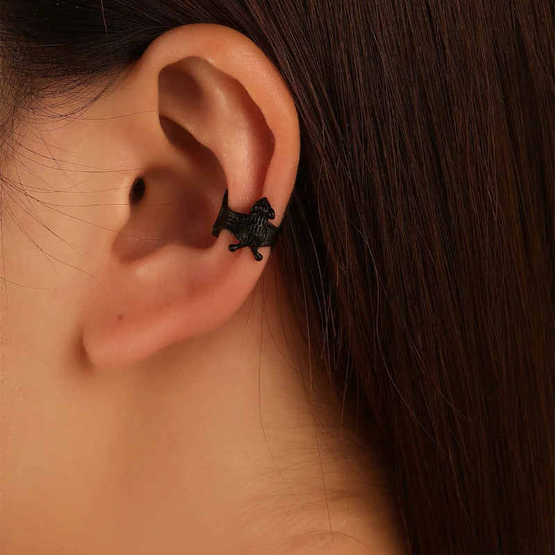 

Gothic Punk Bat Ear Clips for Women Men Hip-hop Dark Animal Shape Metal Earrings Without Ear Holes Party Jewelry 2023 Trend