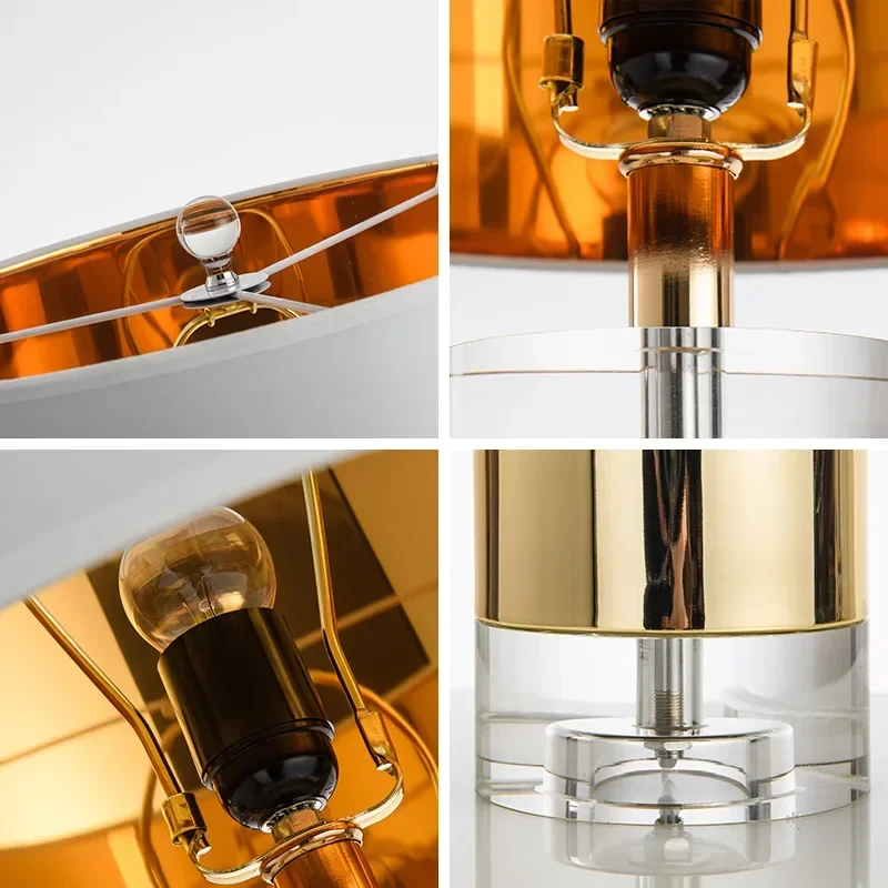 Роскошная настольная лампа в скандинавском стиле для гостиной золотая