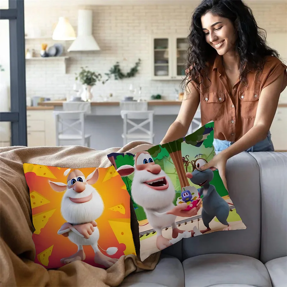 New Boobas Animation For Kids Cushion Cover Print Anime Cartoon Floor Pillow Case Cool Pillowcase Home Decoration