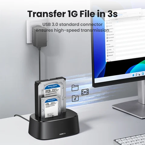 Док-станция UGREEN для жесткого диска 3,0 дюйма, SATA на USB 2,5