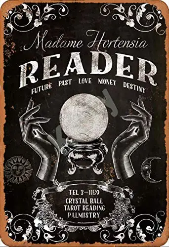 Keely хрустальный шар Таро Чтение палитра металлический винтажный жестяной знак