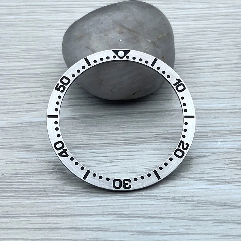 Mod 38mm*31.6mm Fashion Steel Watch Bezel Insert Fits Seiko SKX007 SKX009 SRPD Watch Cases NH35 NH36 Movement Men's Watch Parts