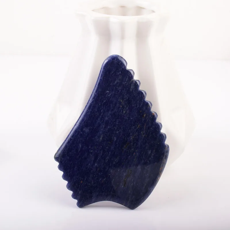 

Sodalite инструмент для гуаша для лица, искусственный камень, пилообразный спа, акупунктура, соскабливание, лечение, красота, инструменты для ухода за здоровьем