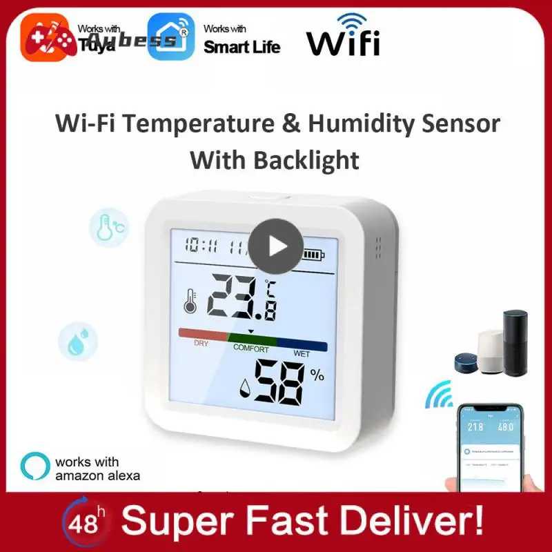 

Convenient Shared Features Thermometer Backlight Support Hygrometer Intelligence Smart Home Household Appliances Safe Precise