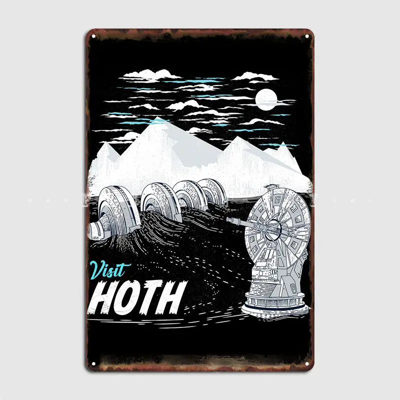 

Visit Hoth Poster Metal Plaque Cinema Garage Plates Retro Garage Club Tin Sign Poster