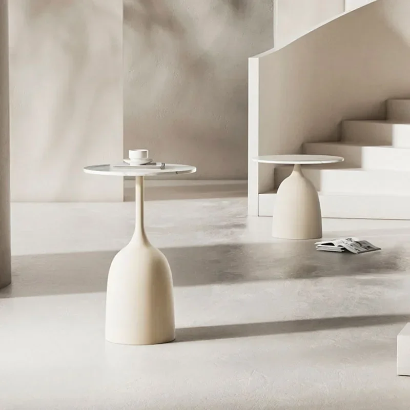 Белый журнальный столик для гостиной современный дизайн домашний