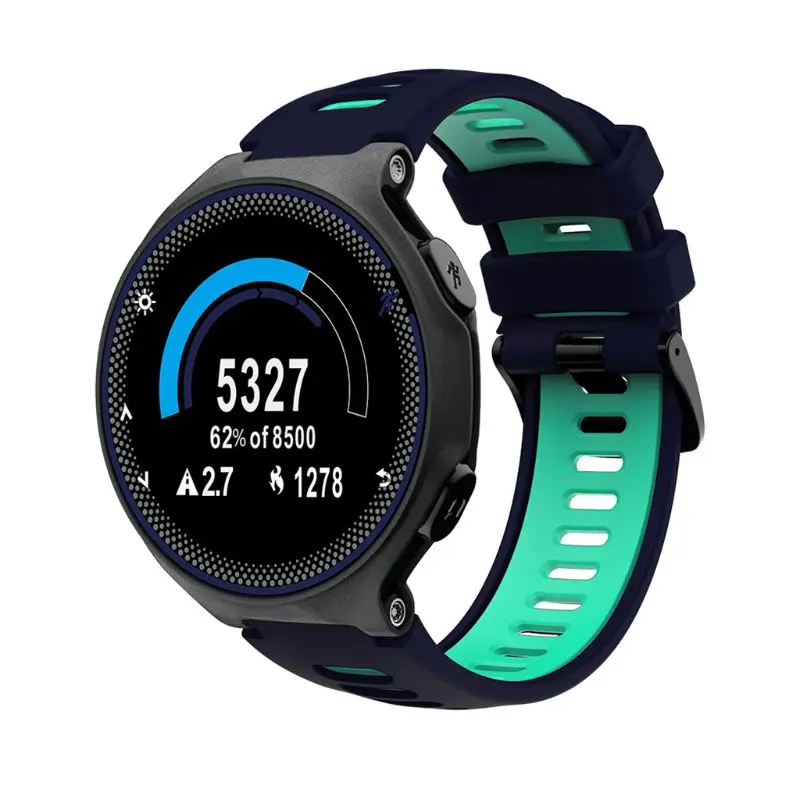 

H8WA наружный браслет сменная стальная пряжка силиконовый ремешок для Garmin- Forerunner 735xt/220/230/235/620/630