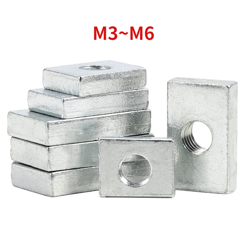 

Прямоугольные гайки M3 M4 M5 M6 из углеродистой стали