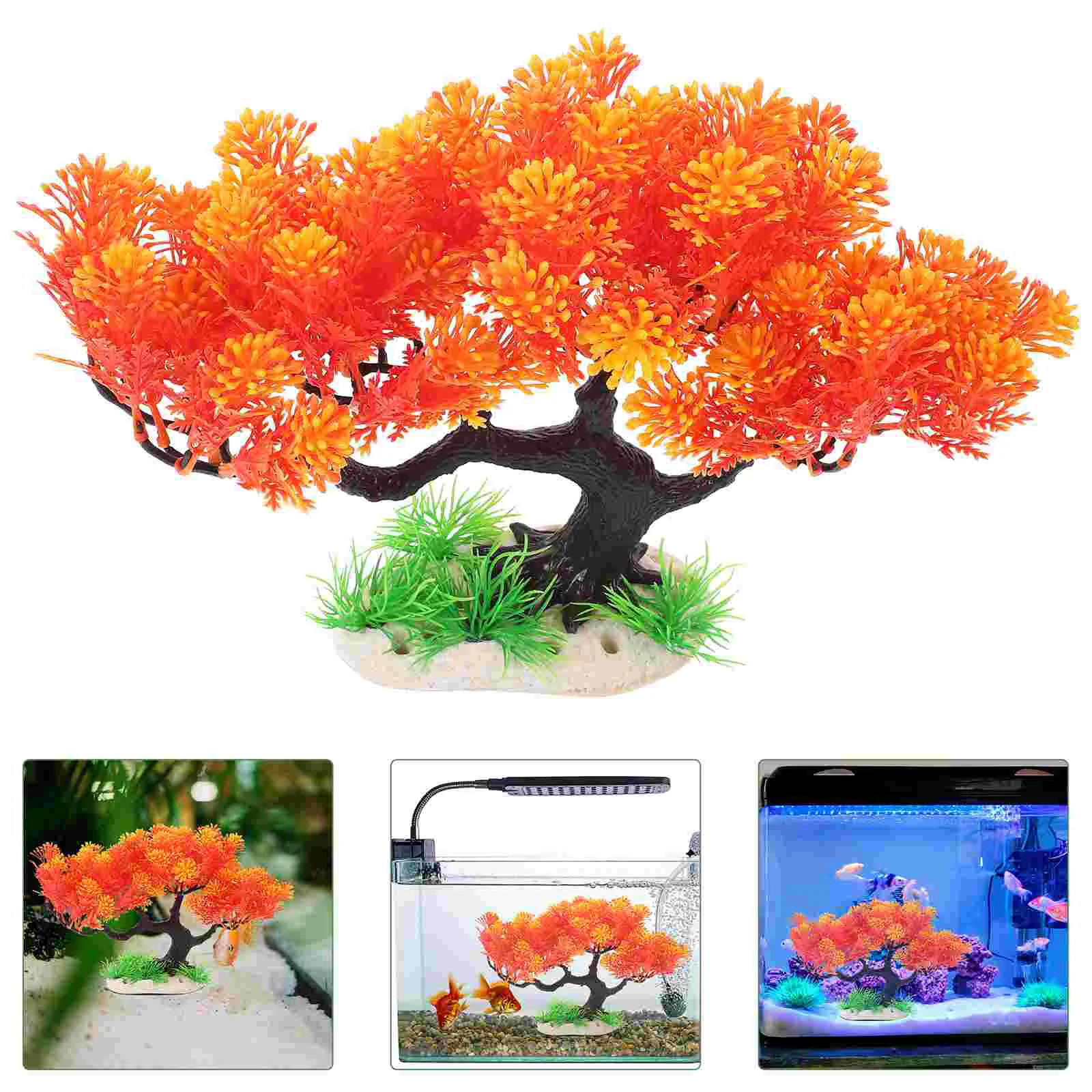 

Simulated Aquatic Plants Fish Tank Landscaping Decoration Tree Tanks Resin Aquarium Decorations Small