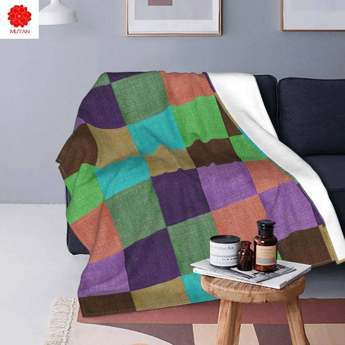 

Разноцветные простые многофункциональные супер теплые пледы в клетку с рисунком, покрывало для дома и автомобиля