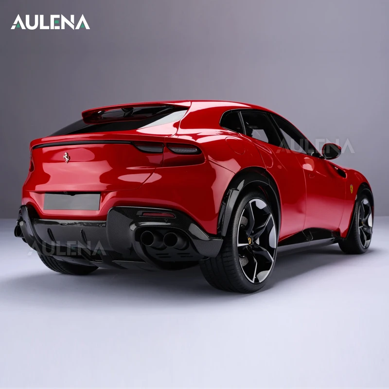 Aulena OEM сухие карбоновые боковые юбки для Ferrari puroкрови передние утки передний