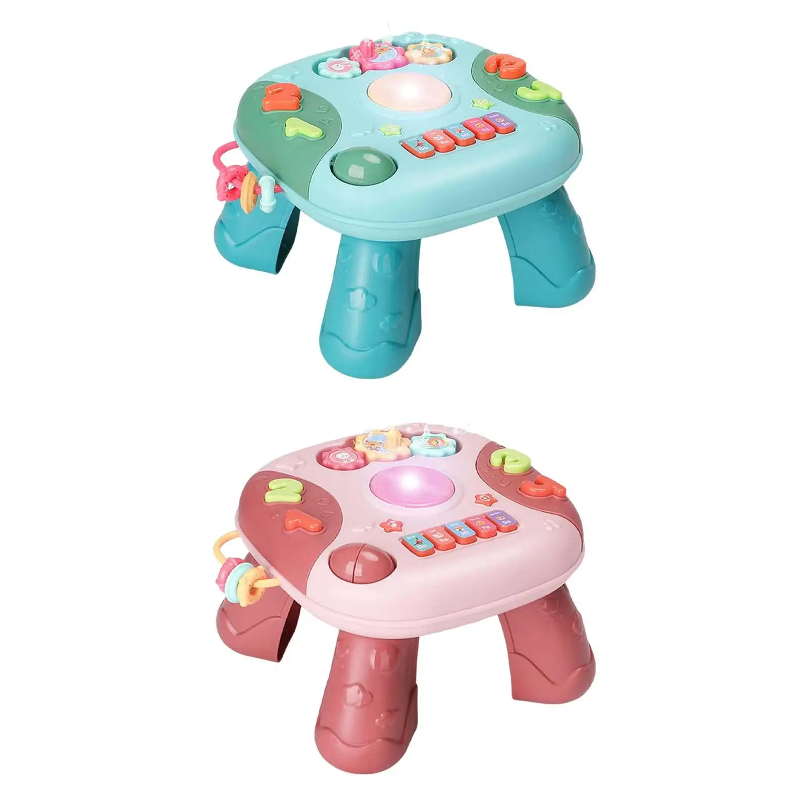 

Musical Learning Activity Table Sensory Sound Toy Early Education Activity Toy with Light for Children Infants Kids