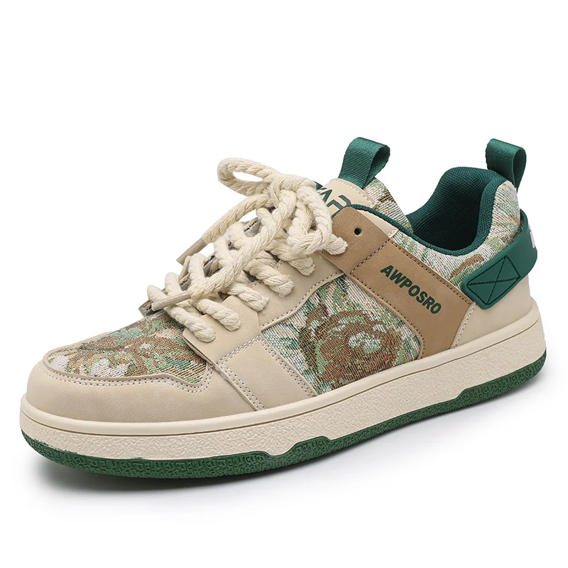 Printed Personalized Skateboard Shoes Men Lace Up Breathable Sneakers Women Luxury Fashion Sneakers for Men Canvas Sneakers 2022
