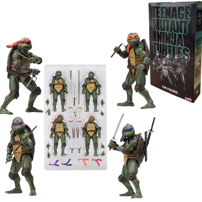 

TMNT Neca Teenage Mutant Ninja Turtle Action Figure Toys Raphael Da Vinci Michelangelo Donatello Figura Movable Collection Model