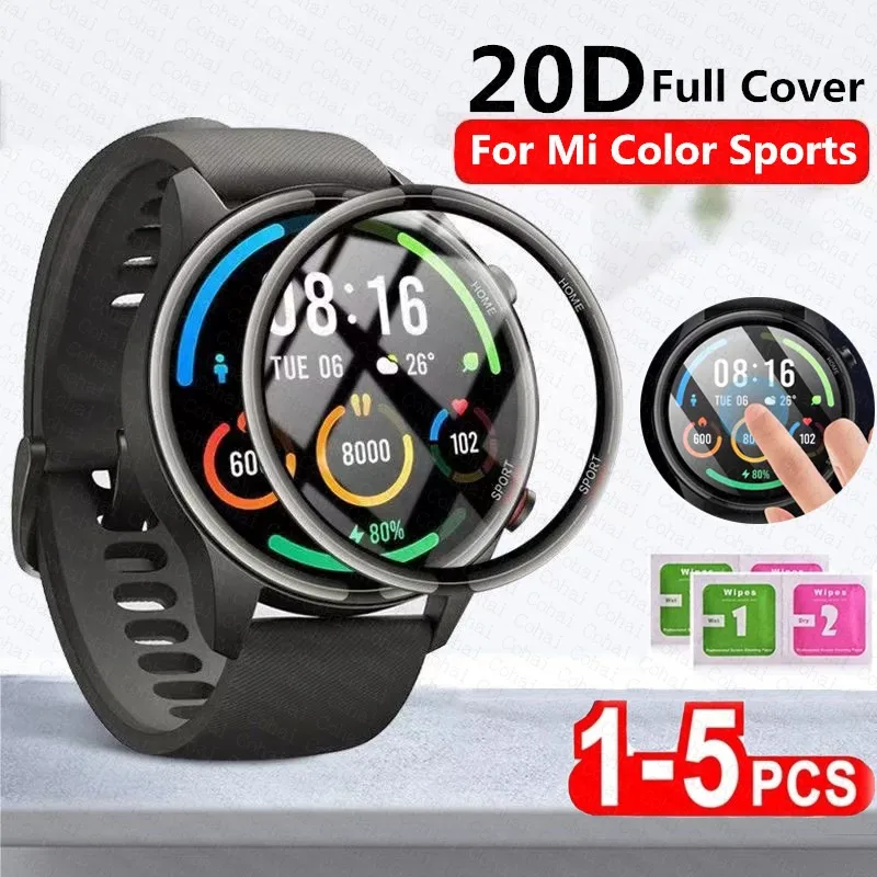 Защитная пленка 20D для Xiaomi Mi Smart Watch Color Sports Version Full Screen Protector Smartwatch Not Glass on.