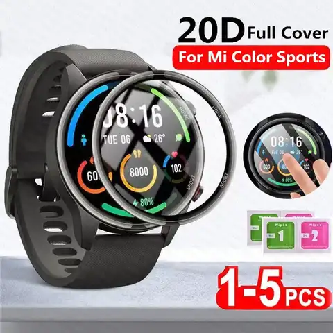 Защитная пленка 20D для смарт-часов Xiaomi Mi, цветная спортивная версия, полноэкранная Защитная пленка для смарт-часов Mi Watch, не стекло