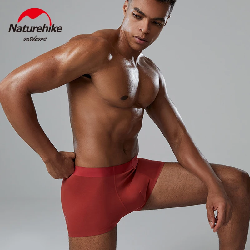 

Naturehike Men's Underpants Outdoor Sports Fitness Underwear Male Shorts Boxers Breathable 60S Antibacterial Traceless 2pcs/lot