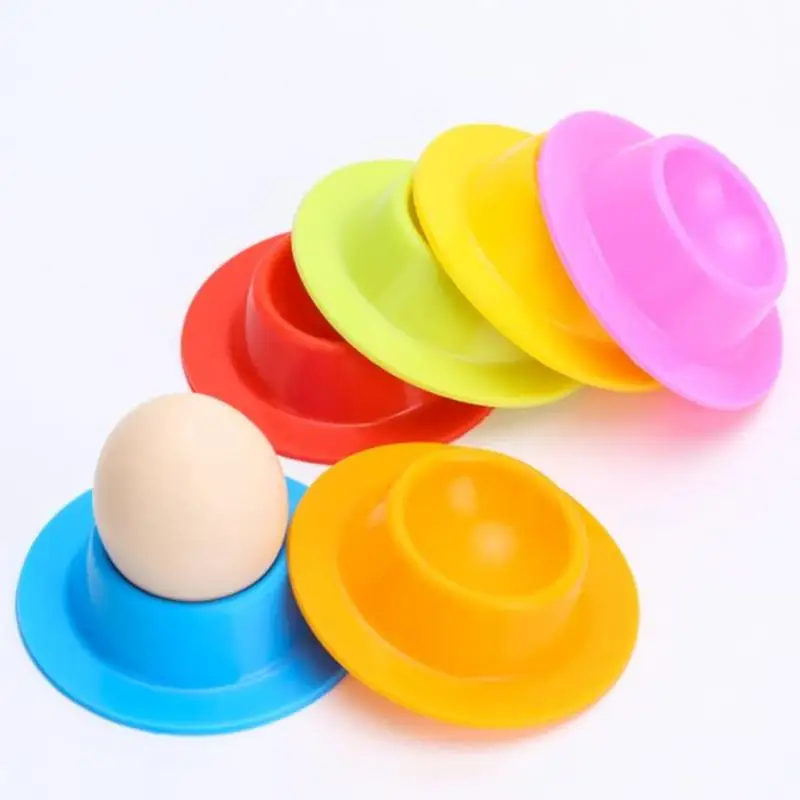 

1pcs Egg Cup Holder Silicone Egg Poaching Cups Plate Boiled Egg Serving Cup Egg Tray Serveware Tableware Stands Gadgets