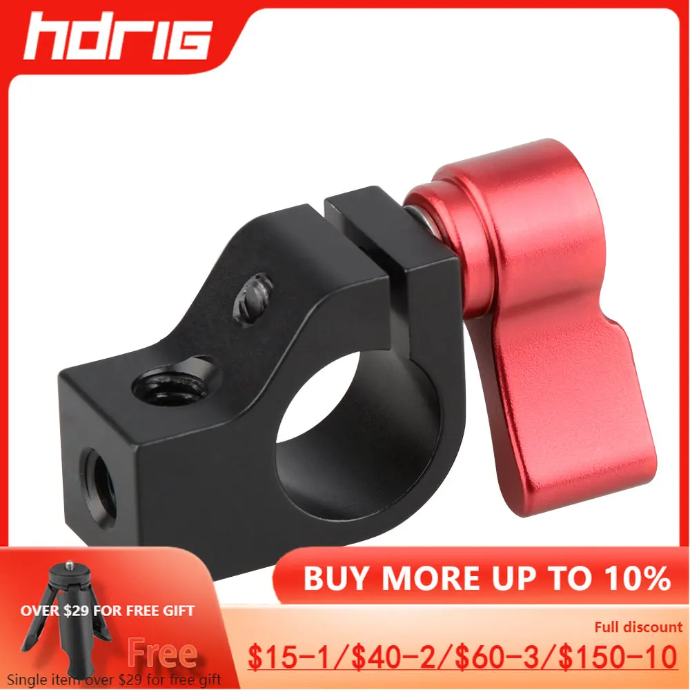 

HDRIG Standard 15mm Single Rod Holder Clamp With For DSLR Camera 15mm Rail Rod Support System