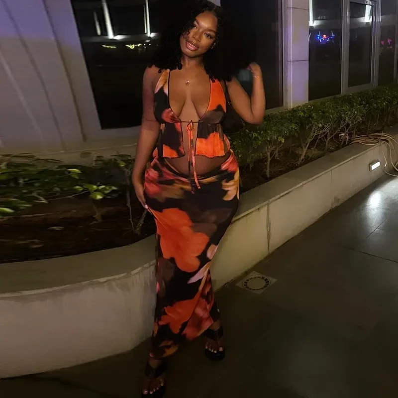 Соблазнительный комплект Ueteey из двух предметов с юбкой Женский без рукавов жилет