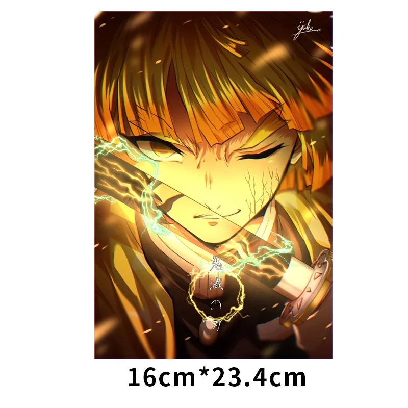 Виниловые наклейки 3D с мультяшным изображением рассекающего демонов в японском