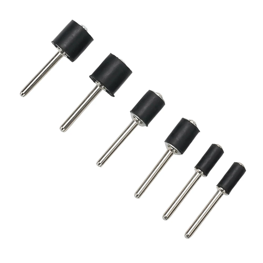 

6pcs Sanding Mandrels 1/8inch Grinder Drum Sandpaper Circle Kit For Rotary Tool 6.35/9.5/12.7mm Polishing Tools