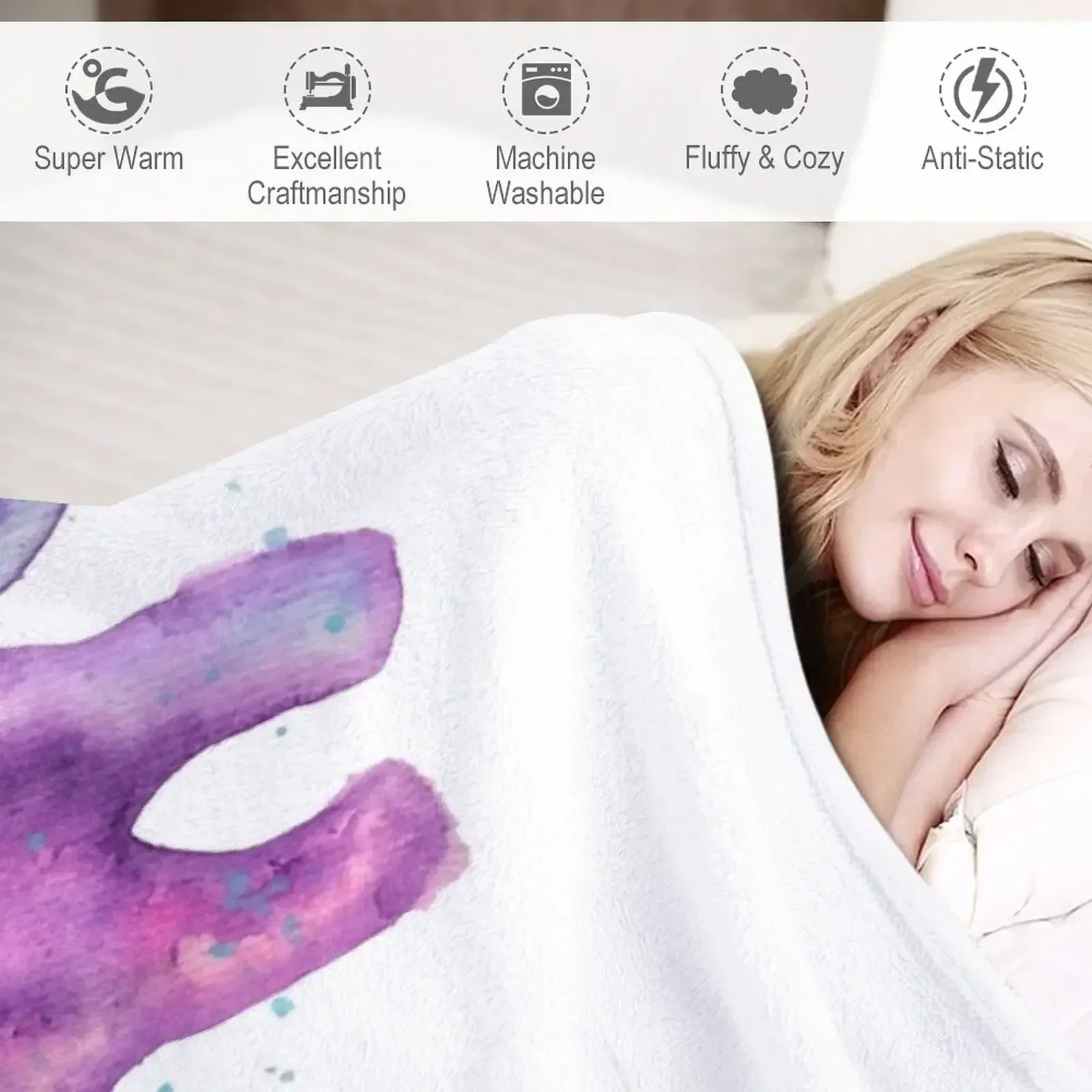 Zoya фиолетовый жираф акварельные одеяла для диванов одеяло косплей аниме смешные