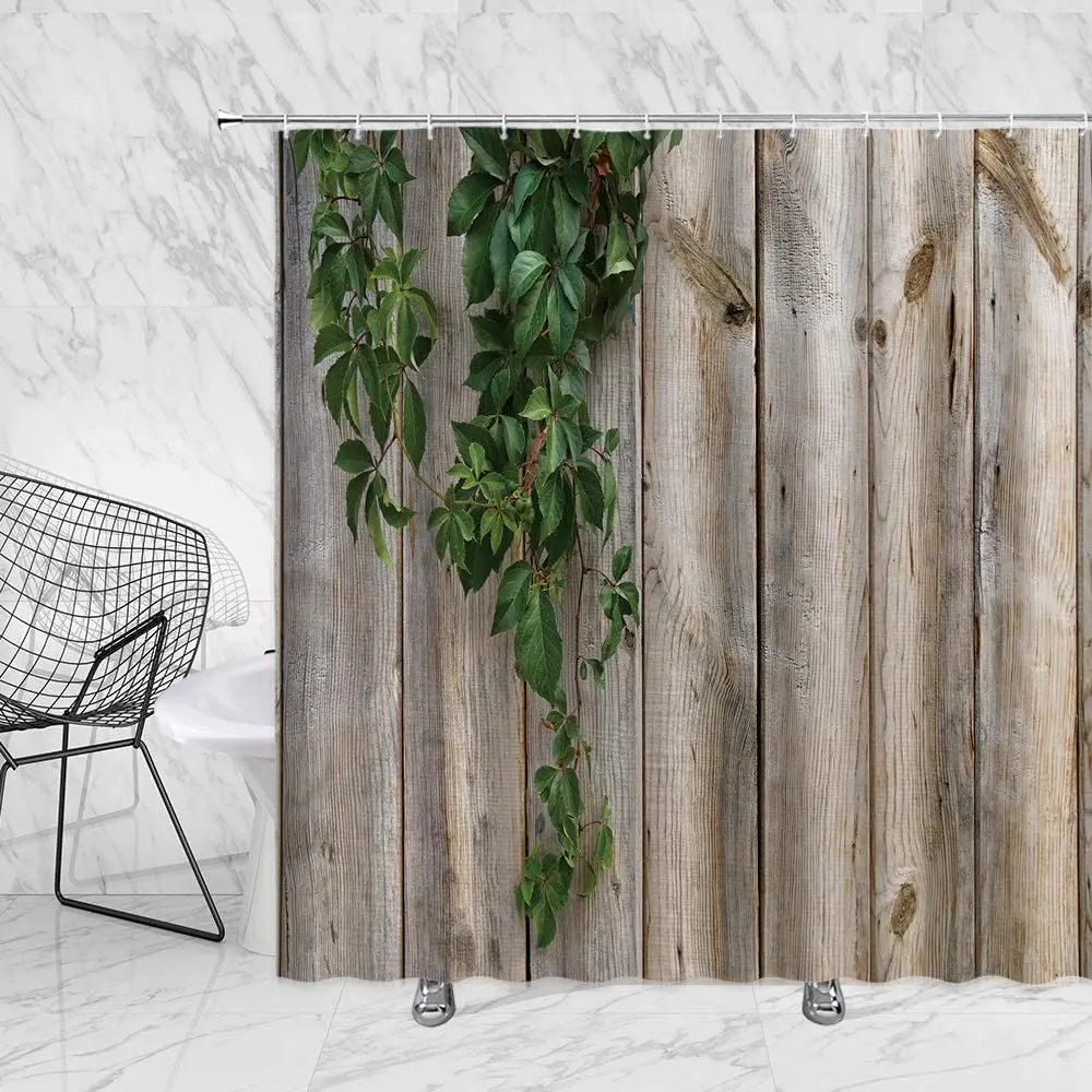 zen green leaves shower curtain watercolor plant floral bamboo black stone spa bath curtains waterproof cloth bathroom decor set free global shipping