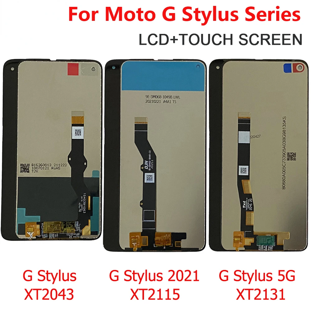 

For Motorola Moto G Stylus XT2043 LCD Display Touch Screen For Motorola G Stylus 2021 XT2115 G Stylus 5G XT2131 2022 Display LCD