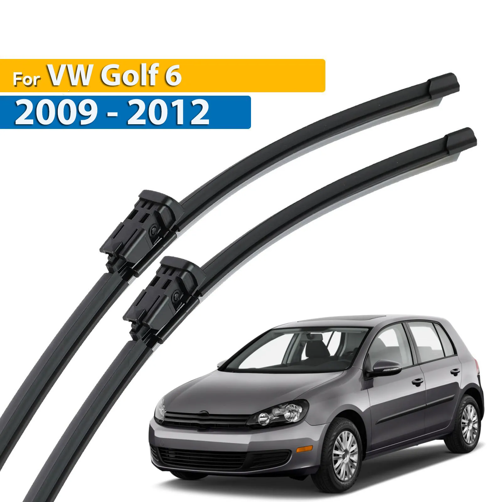 

Передние щетки стеклоочистителя Erick's LHD для VW Golf 6 2009-2012, лобовое стекло, чистка окон, автомобильные щетки от дождя 24 "+ 19"