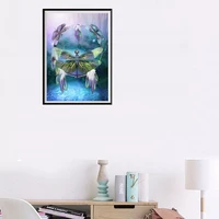jmt 5d diy new diamond painting butterfly and flower cross stitch embroidery set garden full rhinestone mosaic home decoration