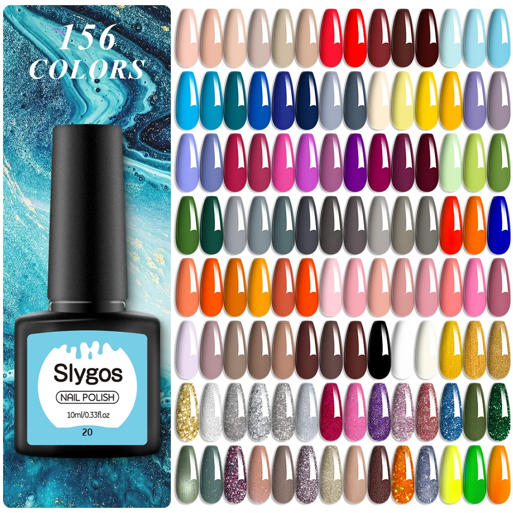 

146 Colors 10ML Nail Gel Polish Colorful Glitter Enamel Semi Permanent Varnishes Soak Off LED UV Gel Nails Supplies for Nail Art