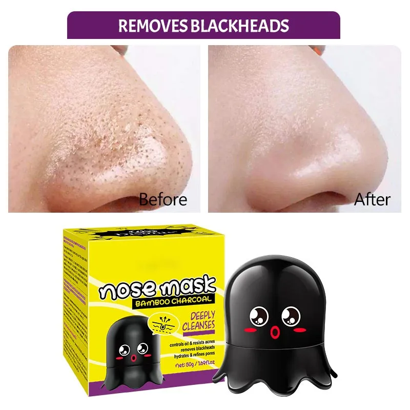 

Средство для удаления черных точек, маска для носа, глубокое очищение, сужение поры, акне, Лечение носа, маска в черные точки, косметика для к...