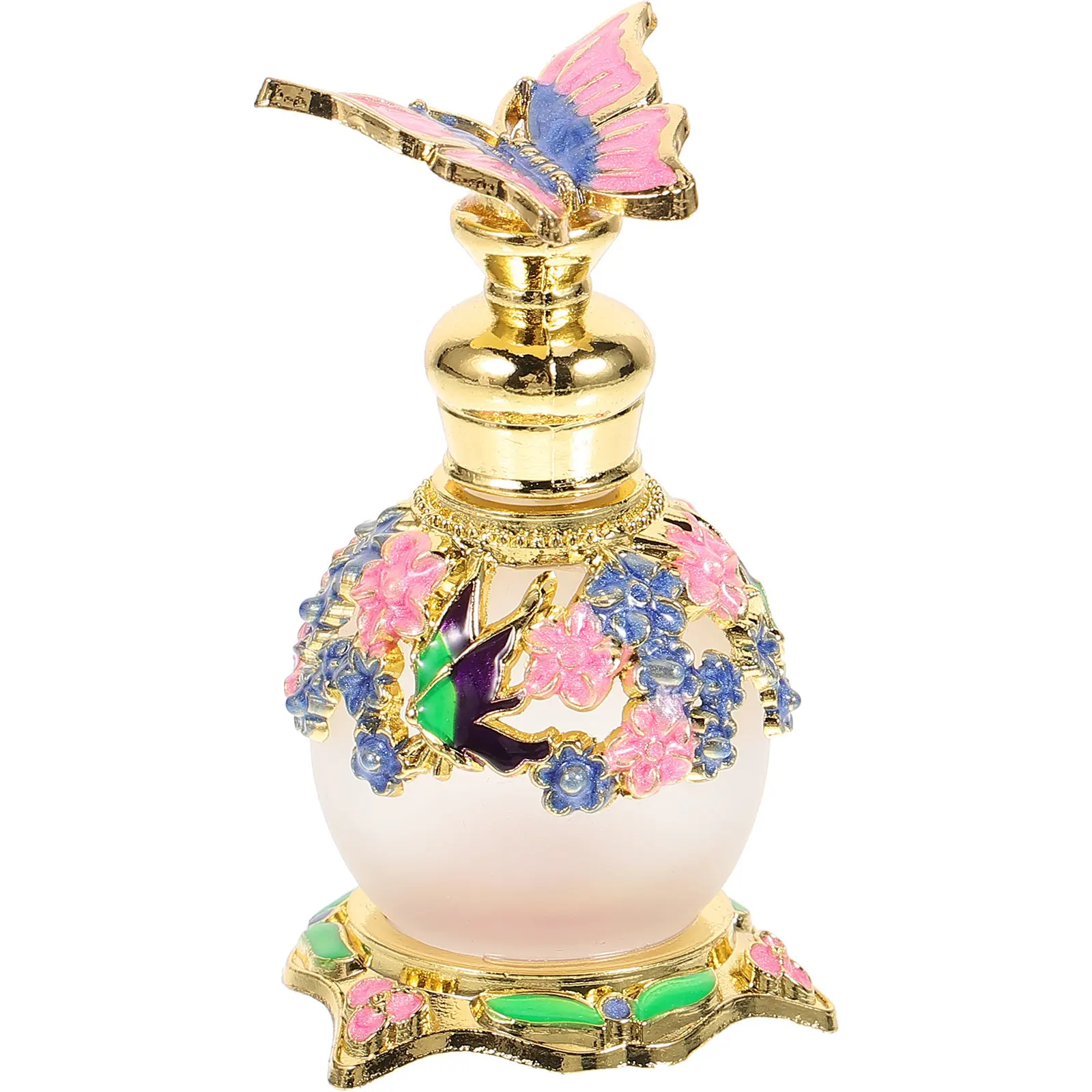 Фото Пустые стеклянные флаконы для духов, декоративные мини-бутылочки для многоразового использования, для жидких эфирных масел №1