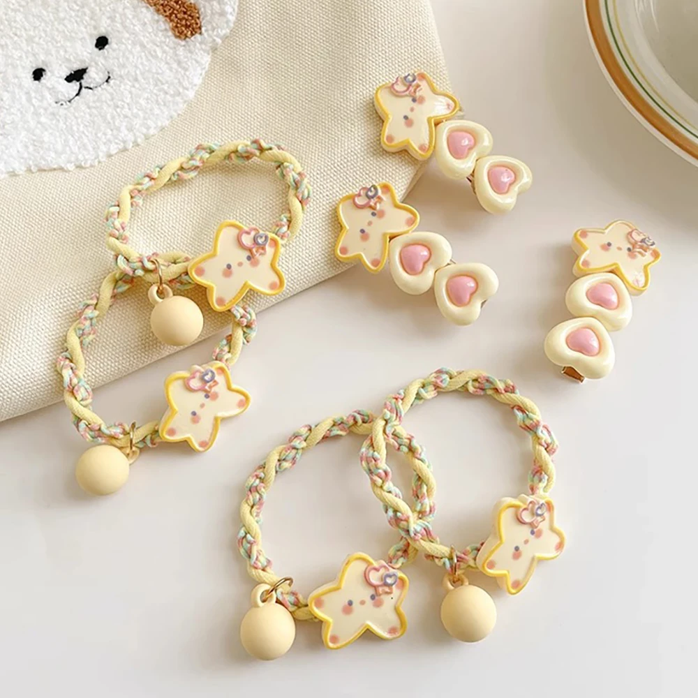 Новая Стильная универсальная Милая Желтая Женская челка со звездами для лба