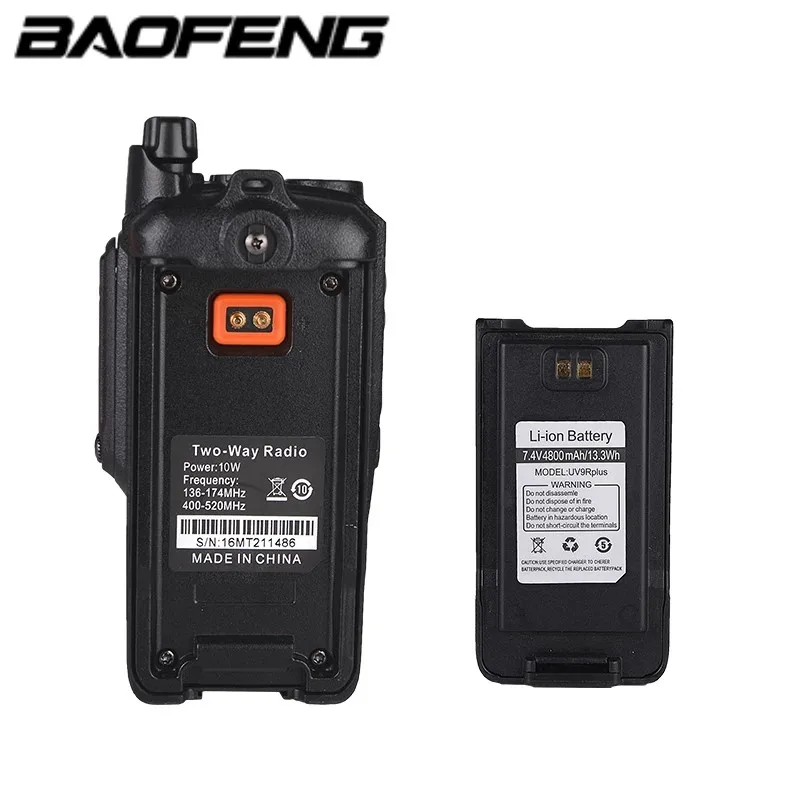 2023 Baofeng UV-9R Plus Waterproof Walkie Talkie UV9Rplus IP67 Dual Band Portable CB Ham Radios FM Transceiver 2-Way Radio