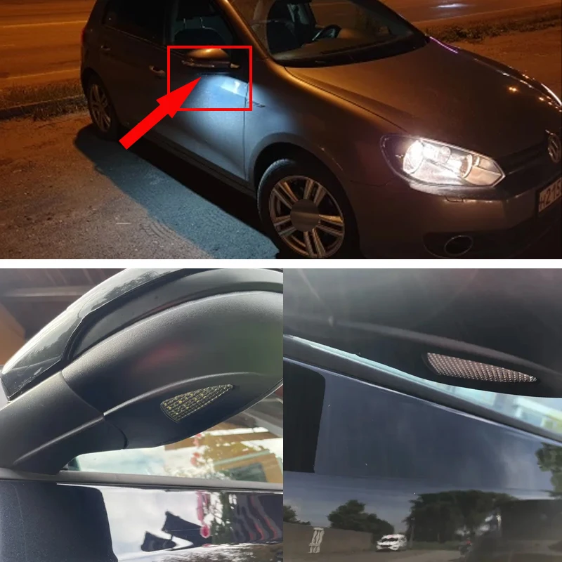 2 шт. под зеркалом, корпус с подсветкой, без лампочки для VW Golf 6 Limousine Cabriolet Variant Touran 2010-2014 OEM: 6R0945291 (art.: 3920cee8c8a46) - 3920cee8c8a46